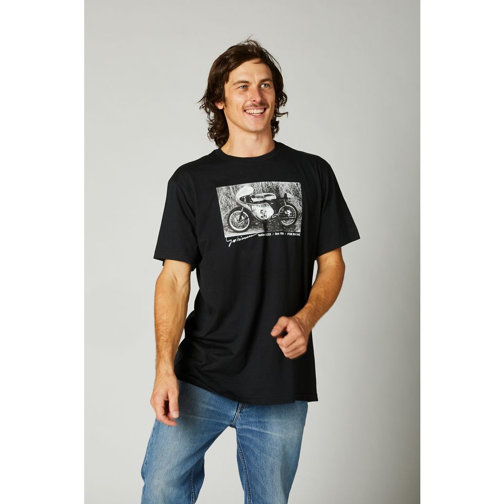 T-shirt à manches courtes Fox Racing Yoshimura Racer Profile - Noir