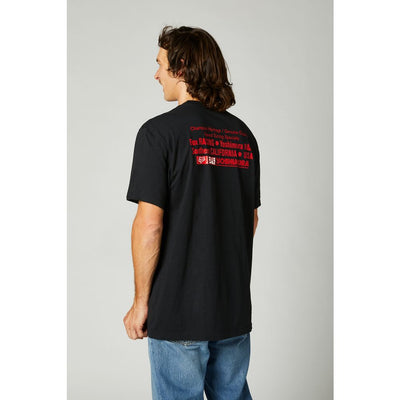 T-shirt à manches courtes Fox Racing Yoshimura Racer Profile - Noir