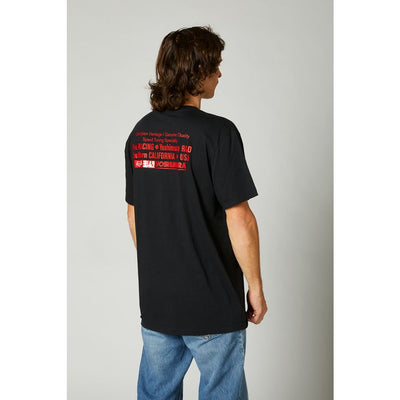 T-shirt à manches courtes Fox Racing Yoshimura Racer Profile - Noir