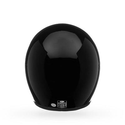 casque de mot de culture classique de bell custom 500 avec arrière noir brillant