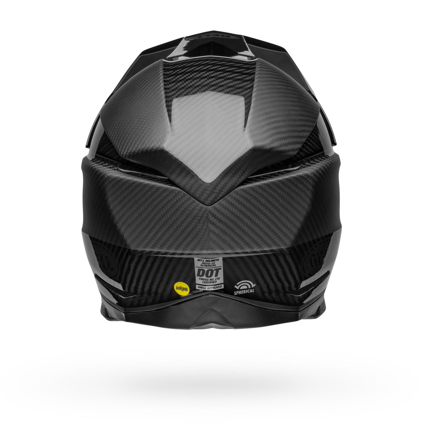 bell moto 10 spherical carbon dirt moto helmet rhythm matte gloss black charcoal back