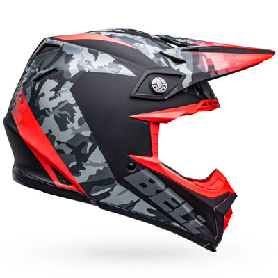 bell moto 9 mips dirt motorcycle helmet venom matte black camo infrared right