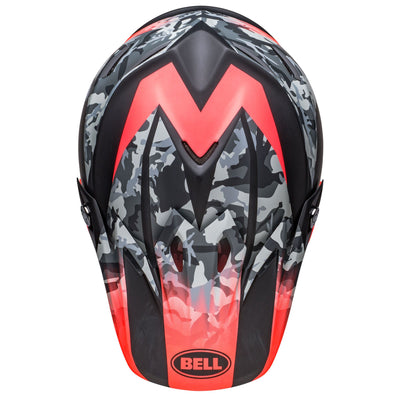 bell moto 9 mips dirt motorcycle helmet venom matte black camo infrared top