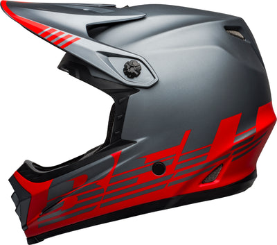 Casques Bell Moto-9 Youth MIPS - Louver Matte Red/Gray