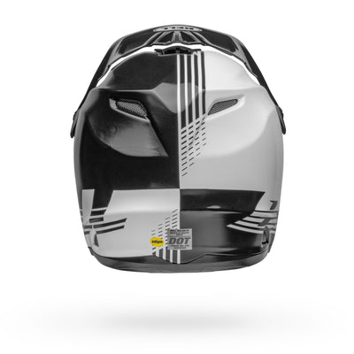 bell moto 9 youth mips motorcycle helmet louver gloss black white back