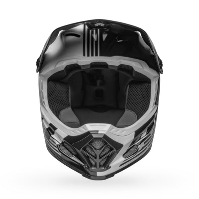 bell moto 9 youth mips motorcycle helmet louver gloss black white front