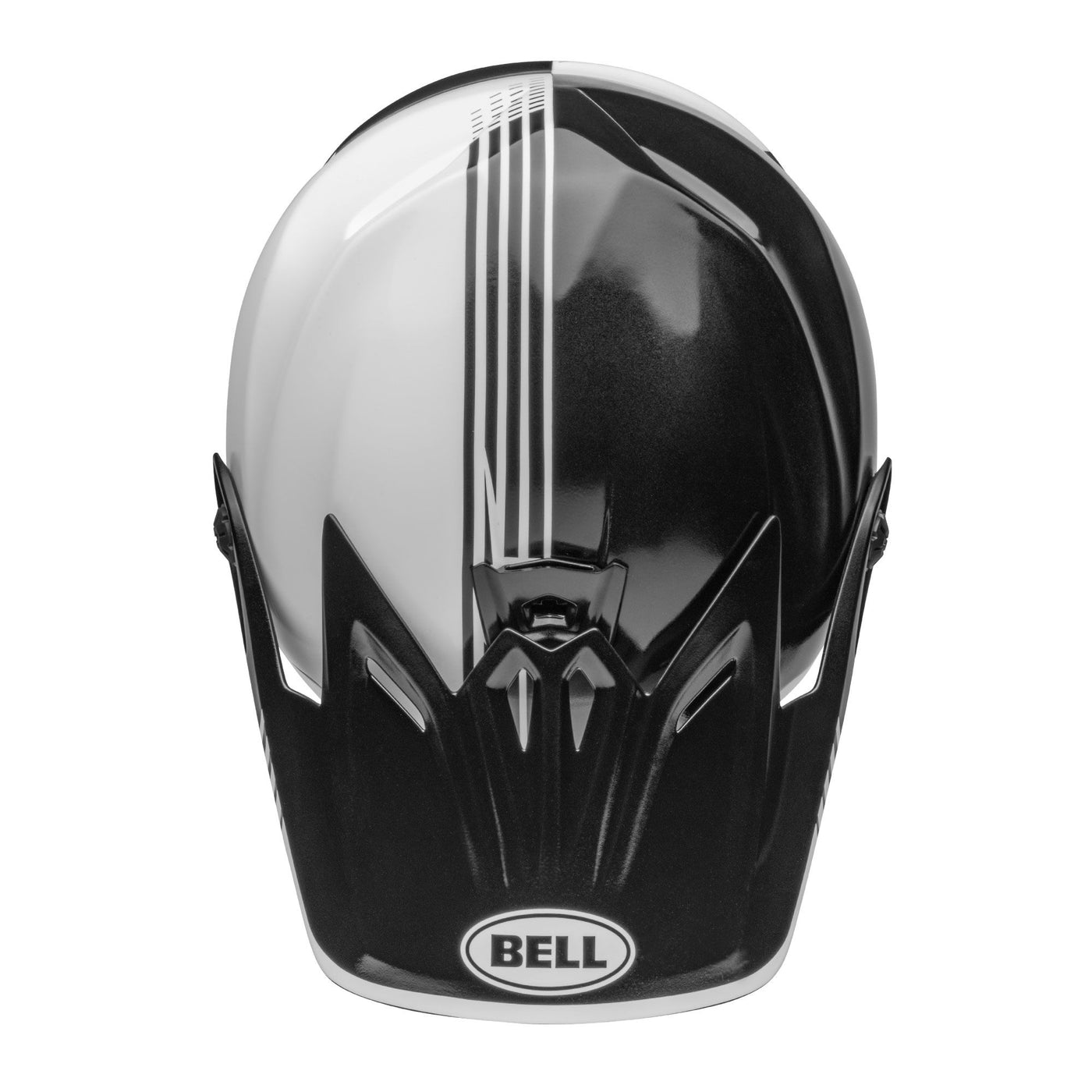 bell moto 9 youth mips motorcycle helmet louver gloss black white top
