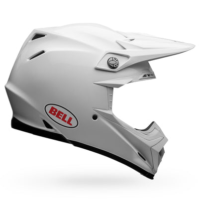 casque de moto bell moto 9s flex dirt blanc brillant droit