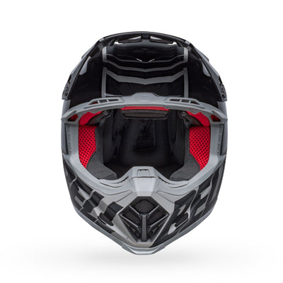 casque de moto bell moto 9s flex dirt sprint mat gloss black gray front