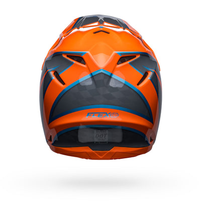 casque de moto bell moto 9s flex dirt sprite gloss orange gray back