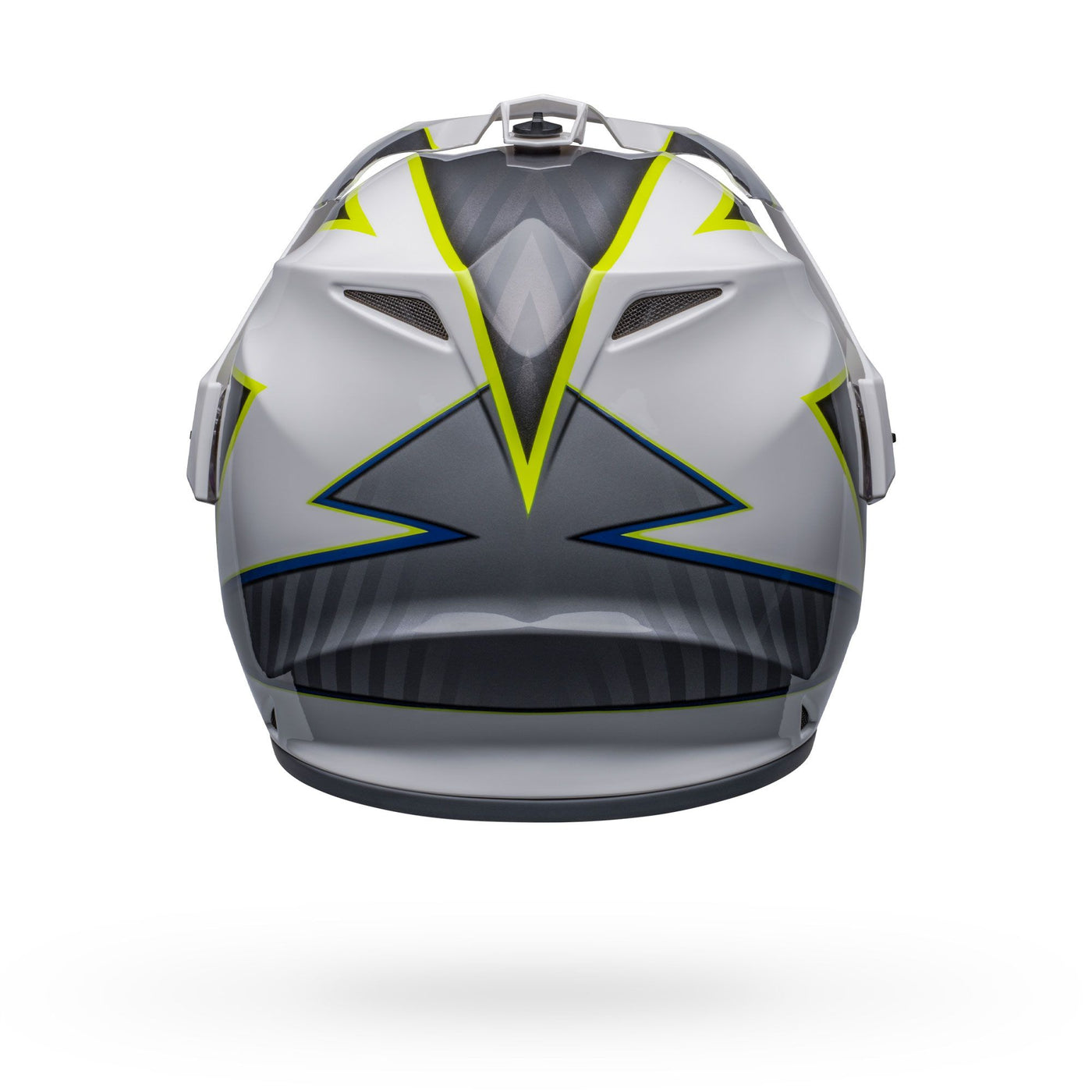 casque de moto bell mx 9 adventure mips dirt dalton gloss white hi viz yellow back