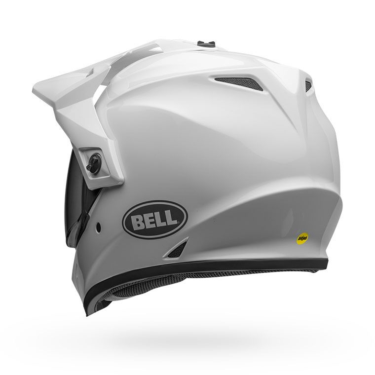 casque de moto m mx 9 adventure m m mips dirt de bell blanc brillant à l'arrière à gauche