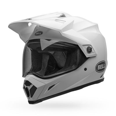 casque de moto bell mx 9 adventure mips dirt blanc brillant avant gauche