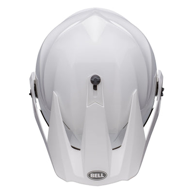 casque de moto bell mx 9 adventure mips dirt top blanc brillant