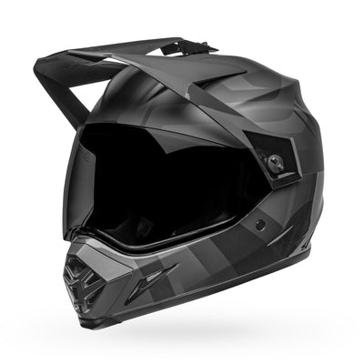 bell mx 9 adventure mips dirt motorcycle helmet marauder matte gloss blackout front left
