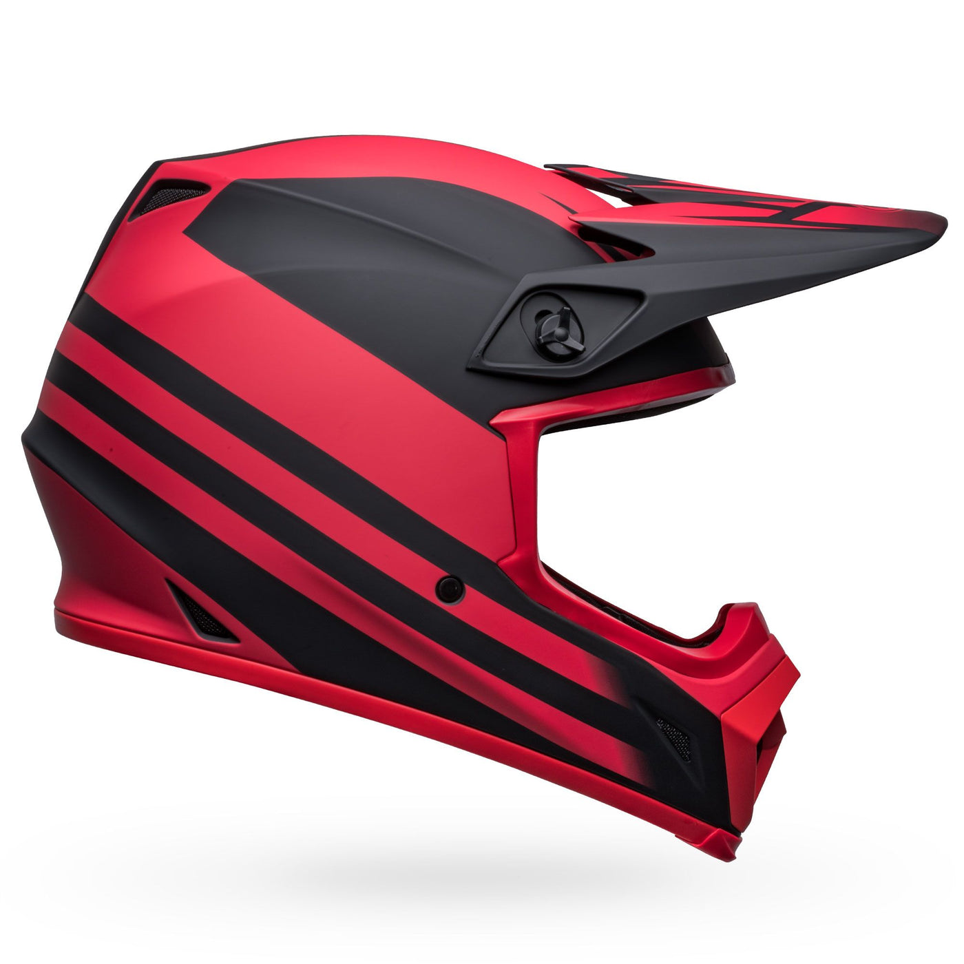 bell mx 9 mips dirt motorcycle helmet disrupt matte black red right