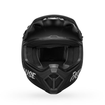 bell mx 9 mips dirt dirt motorcycle helmet fasthouse prospect matte black white front