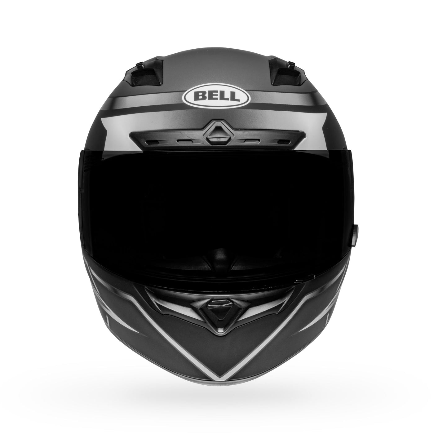 bell qualifier dlx mips street full face motorcycle helmet raiser matte black white front