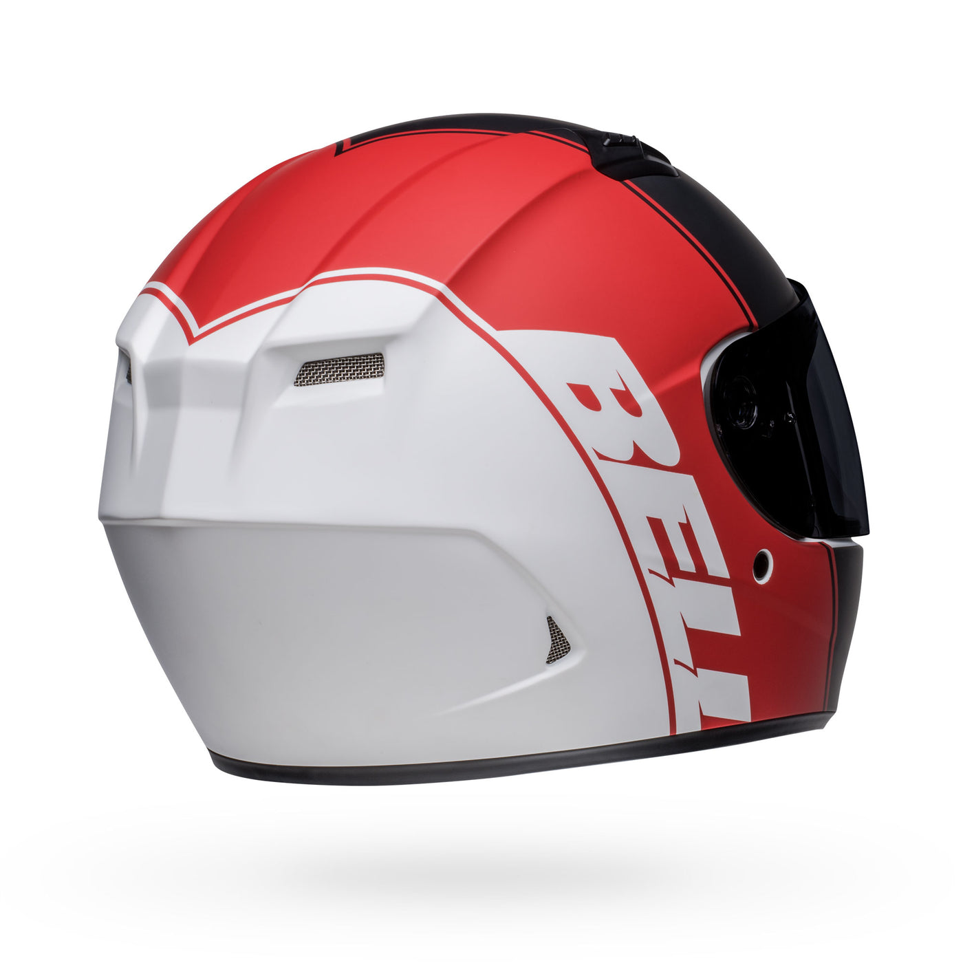 bell qualifier street full face motorcycle helmet ascent matte black red white back right