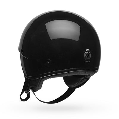 bell scout air cruiser motorcycle helmet gloss black back left