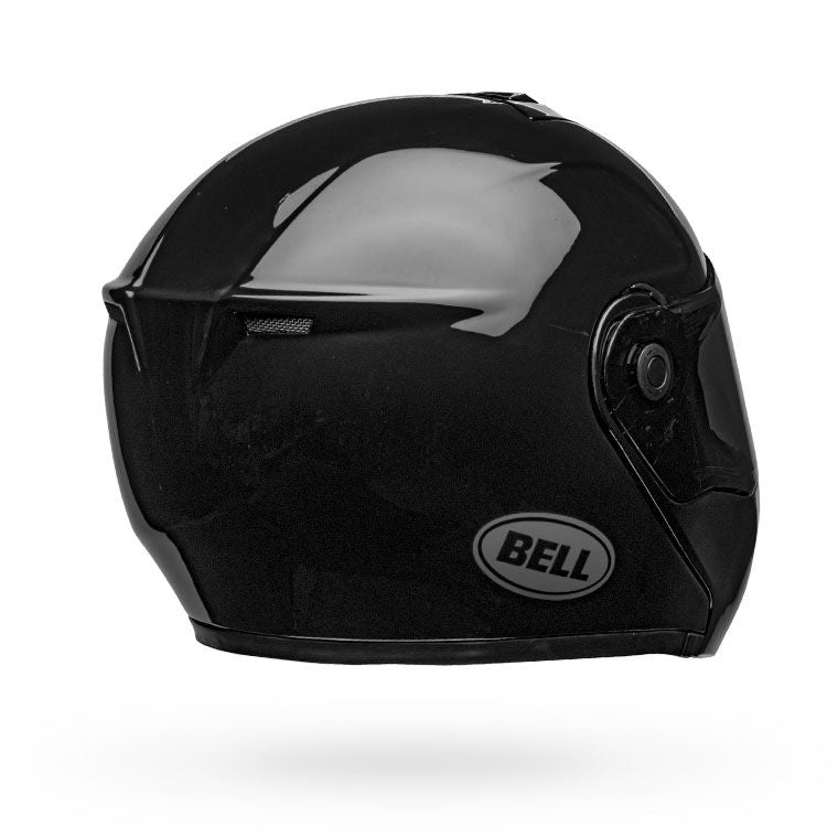 bell srt modular street full face motorcycle helmet gloss black back right